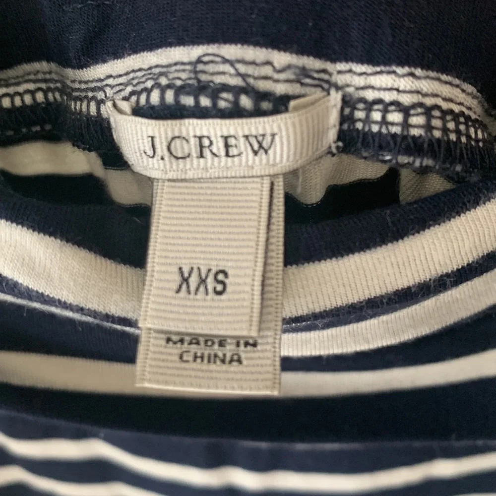 J. Crew dark blue and white striped maxi skirt